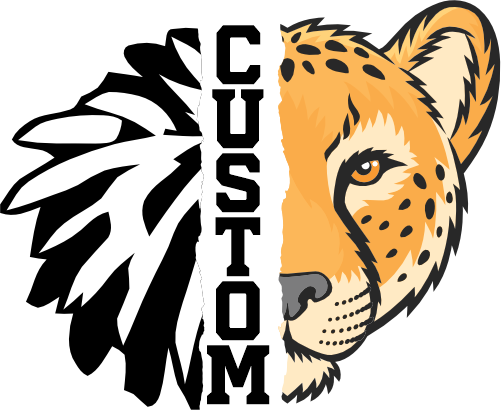 (145-1H-41) Cheetah Cheer Split Mascot Pom Pom