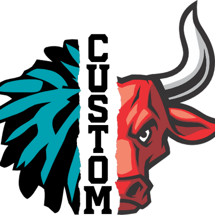 (s145-04-G) Cheer Split Mascot Team Name Custom Text