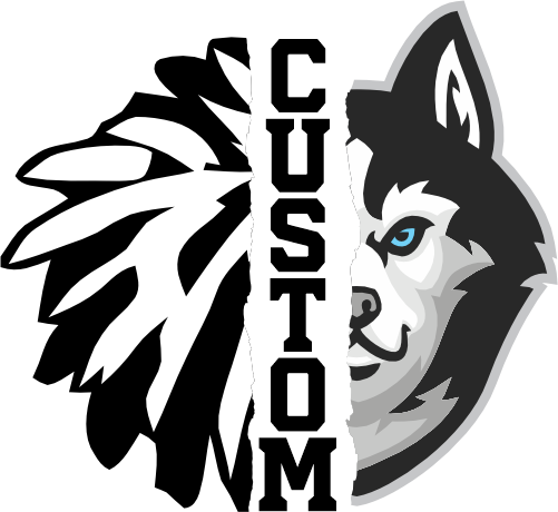 (145-1H-43) Husky Cheer Split Mascot Pom Pom
