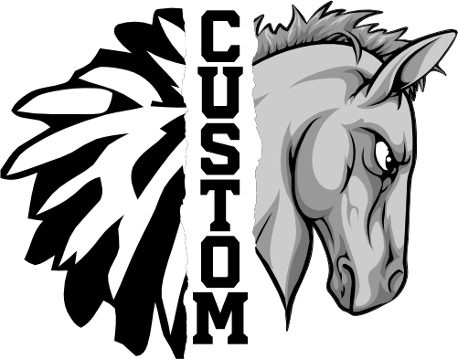 (145-1H-45) Horse Cheer Split Mascot Pom Pom