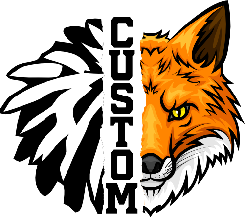 (145-1H-47) Fox Cheer Split Mascot Pom Pom