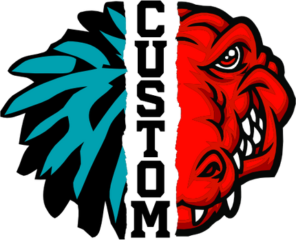 (s145-04-G) Cheer Split Mascot Team Name Custom Text