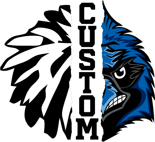 (145-1H-49) Blue Jay Cheer Split Mascot Pom Pom