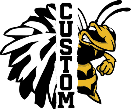 (145-1H-05) Yellow Jacket Cheer Split Mascot Pom Pom