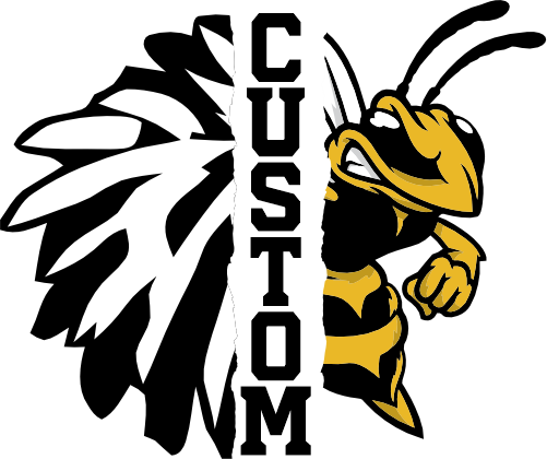 (145-1H-05) Yellow Jacket Cheer Split Mascot Pom Pom