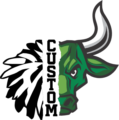 (145-1H-50) Bull Cheer Split Mascot Pom Pom