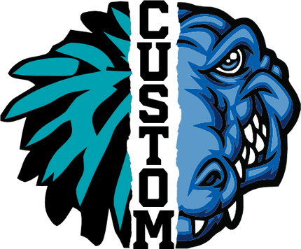 (s145-04-G) Cheer Split Mascot Team Name Custom Text