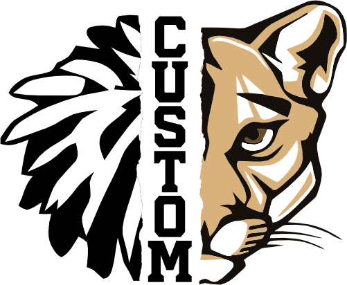 (145-1H-53) Cougar Cheer Split Mascot Pom Pom