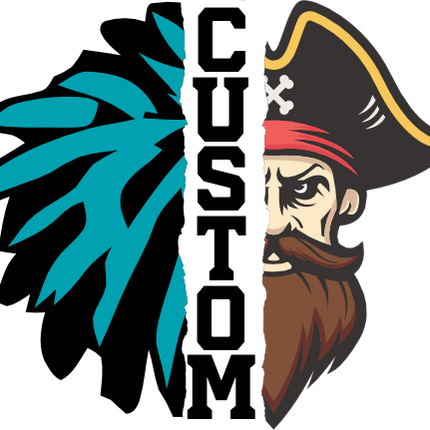 (s145-04-G) Cheer Split Mascot Team Name Custom Text