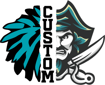 (s145-04-G) Cheer Split Mascot Team Name Custom Text