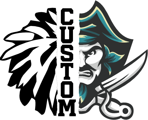 (145-1H-56) Pirate Cheer Split Mascot Pom Pom