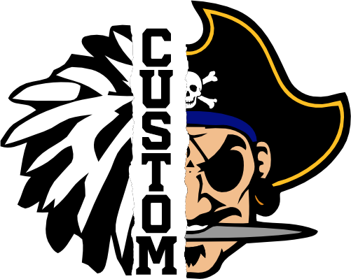 (145-1H-57) Pirate Cheer Split Mascot Pom Pom