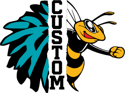 (s145-04-G) Cheer Split Mascot Team Name Custom Text