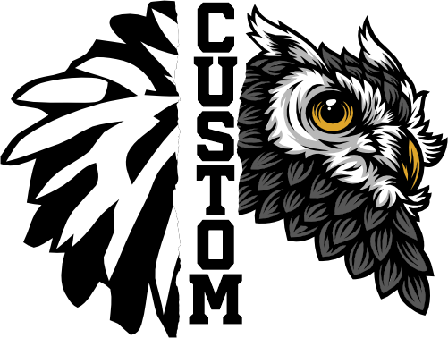 (145-1H-60) Owl Cheer Split Mascot Pom Pom