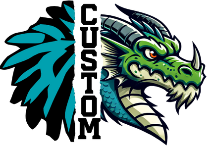 (s145-04-G) Cheer Split Mascot Team Name Custom Text