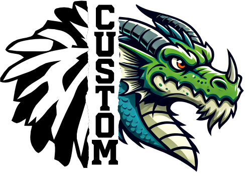 (145-1H-62) Dragon Cheer Split Mascot Pom Pom