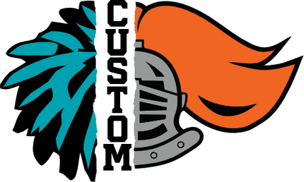 (s145-04-G) Cheer Split Mascot Team Name Custom Text