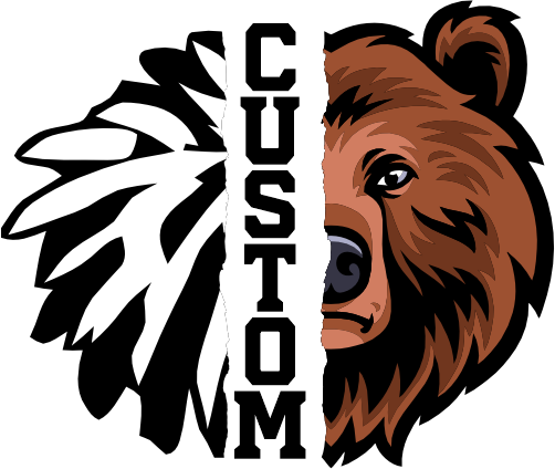 (145-1H-69) Bear Cheer Split Mascot Pom Pom