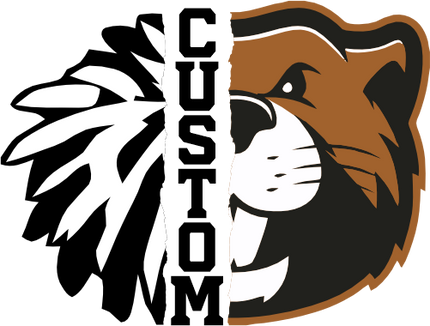 (145-1H-73) Beaver Cheer Split Mascot Pom Pom