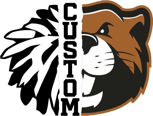 (145-1H-73) Beaver Cheer Split Mascot Pom Pom