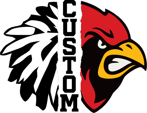 (145-1H-75) Cardinal Cheer Split Mascot Pom Pom