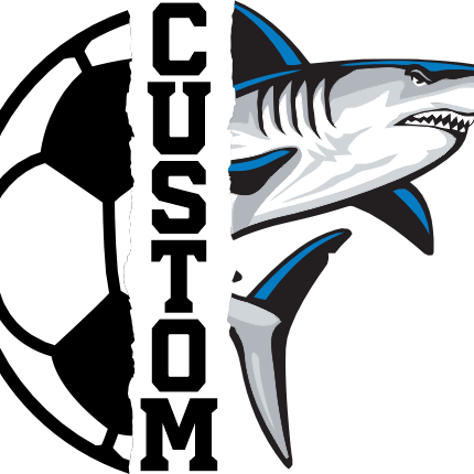 (145-1M-10) Shark Split Mascot Soccer