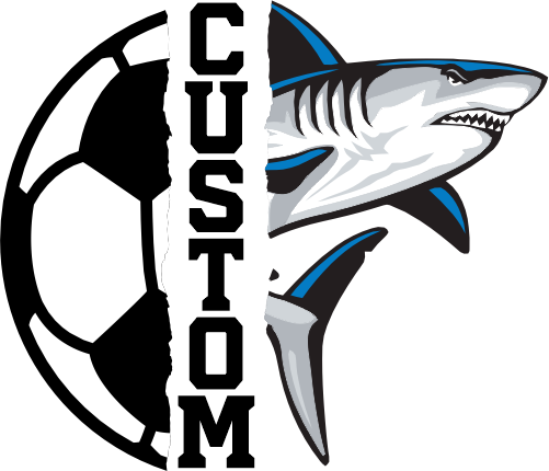 (145-1M-10) Shark Split Mascot Soccer