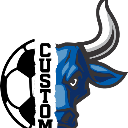 (145-1M-51) Bull Split Mascot Soccer Ball