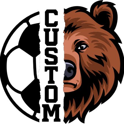 (145-1M-69) Bear Split Mascot Soccer