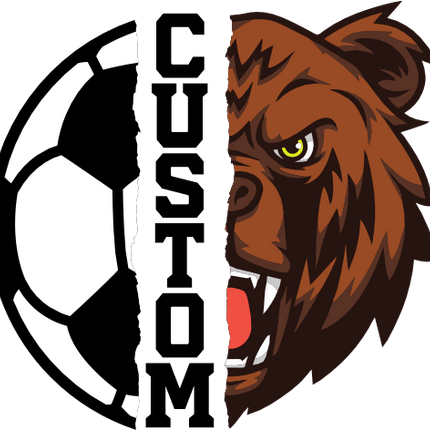 (145-1M-70) Bear Split Mascot Soccer