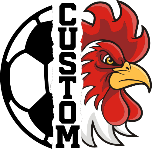 (145-1M-74) Rooster Chicken Split Mascot Soccer
