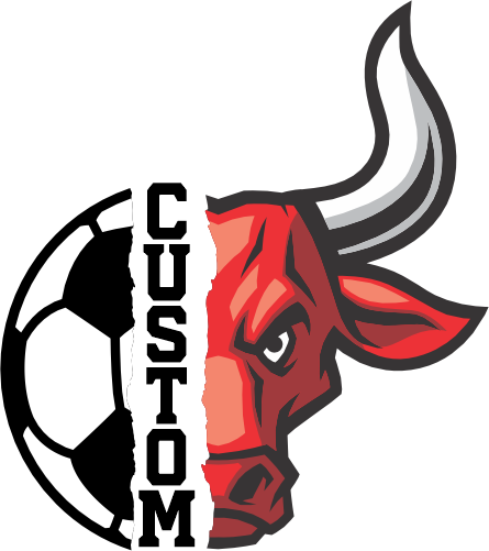 (145-1M-42) Bull Split Mascot Soccer Ball