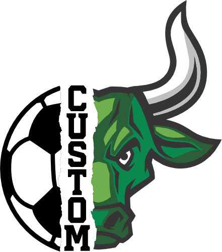 (145-1M-50) Bull Split Mascot Soccer Ball