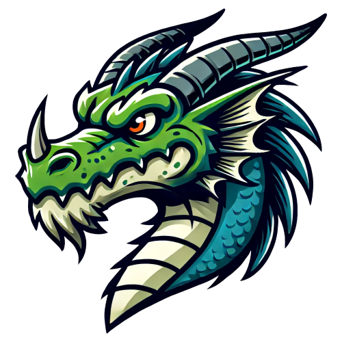 (s145-1-4H) Green Dragon Mascot