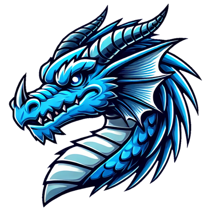 (145-1A-65) Blue Dragon Mascot