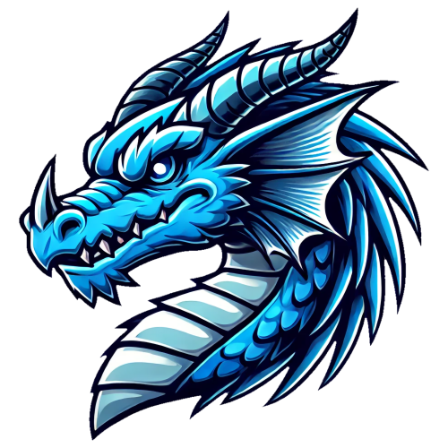 (s145-1-4K) Blue Dragon Mascot