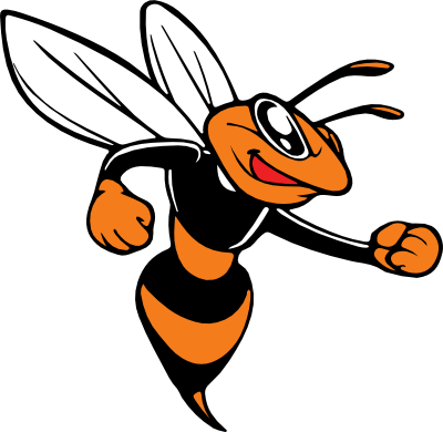 (145-1A-59-2) Orange Yellowjacket Hornet Bee Mascot