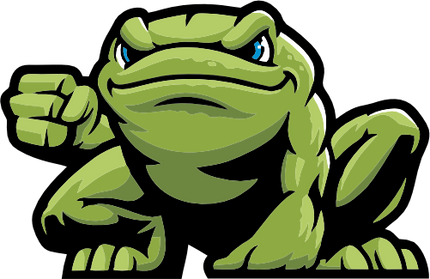 (145-1A-08) Frog Bullfrog Mascot