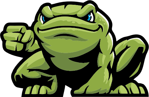 (145-1A-08) Frog Bullfrog Mascot