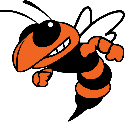 (145-1A-14-2) Orange Yellowjacket Hornet Bee Mascot