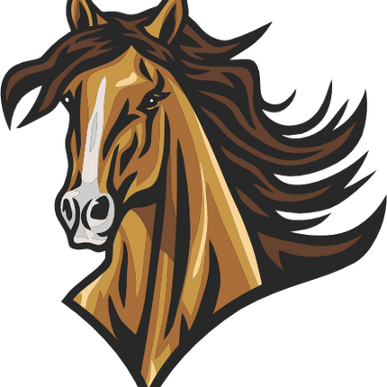 (145-1A-28) Horse Mustang Mascot