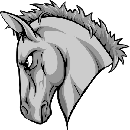 (145-1A-45) Horse Mustang Mascot