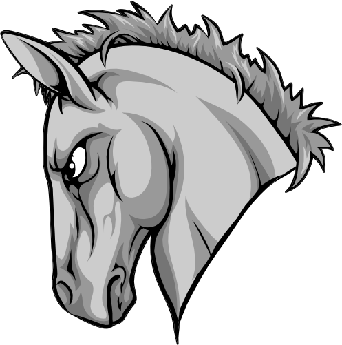 (145-1A-45) Horse Mustang Mascot