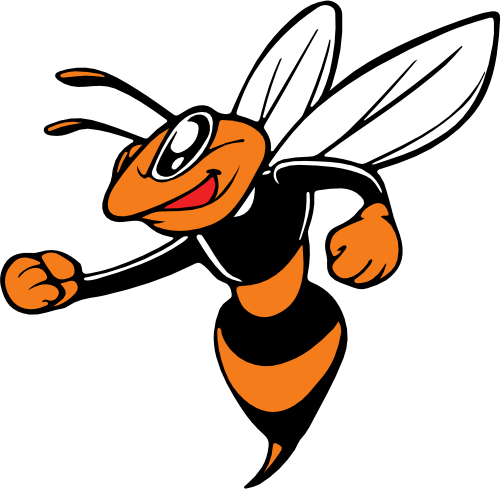 (145-1A-59-2) Orange Yellowjacket Hornet Bee Mascot