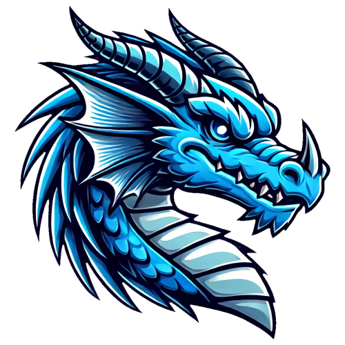 (145-1A-65) Blue Dragon Mascot