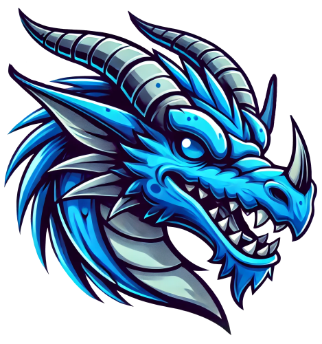 (145-1A-66) Blue Dragon Mascot