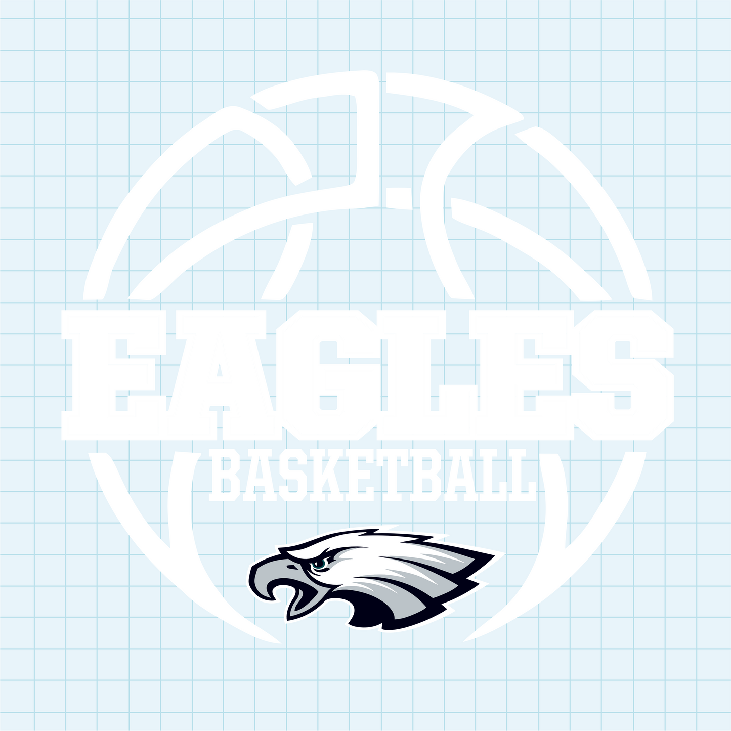 (s145-3B) Eagles, Lady Eagles Team Mascot Basketball