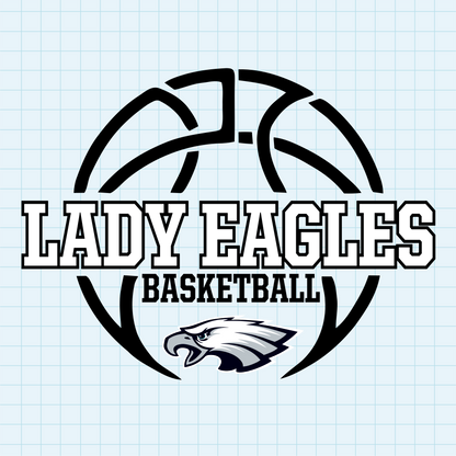 (s145-3B) Eagles, Lady Eagles Team Mascot Basketball