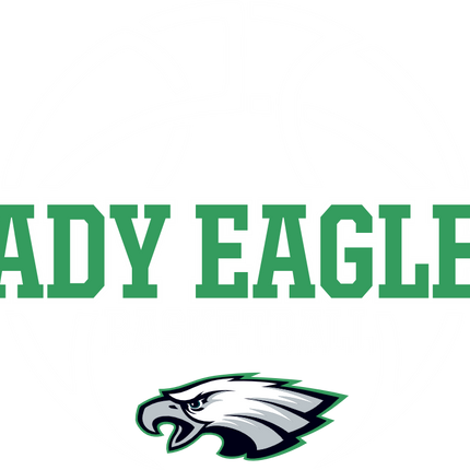 (s145-03-B) Lady Eagles Team Mascot Basketball