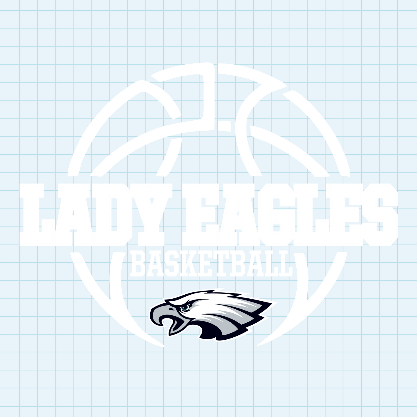 (s145-3B) Eagles, Lady Eagles Team Mascot Basketball